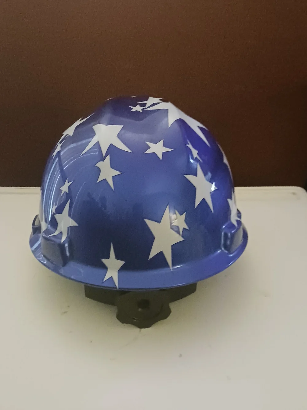 Patriotic Red White Blue Party Hard Hat - USA Flag Design